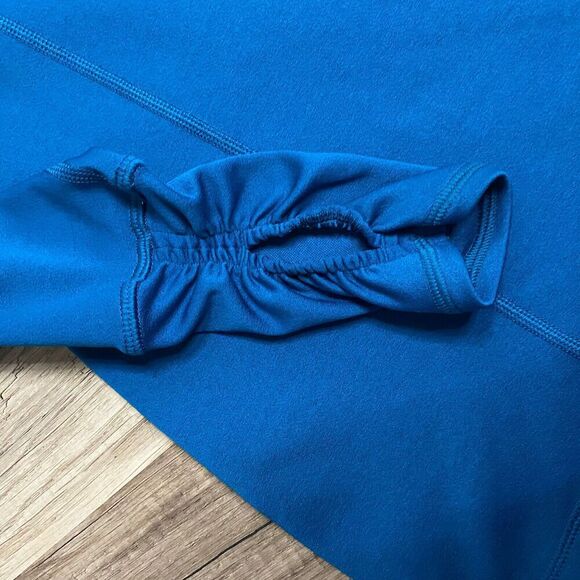 Calia Blue Long Sleeved Athletic Ruched Cowl Funnel Neck Pullover Shirt Small - Picture 8 of 8